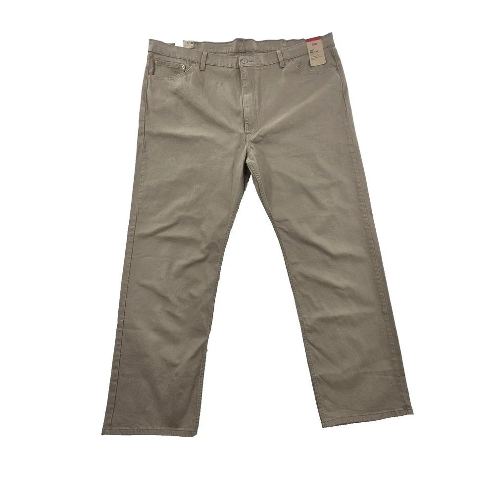 Levi's 505 Regular Fit Jeans Men's Big & Tall 50x34 Tan Stretch Denim NEW NWT